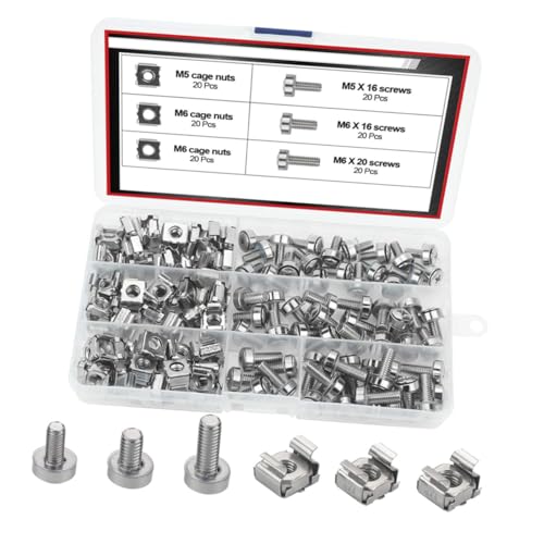 Gogogmee Quadratische Einschubmuttern und Schrauben für Serverrack Verzinkt Rostfrei Einfache Montage Kompatibel mit Standardisierten Rack mount systemen Gogogmee Quadratische Einschubmuttern und Schrauben für Serverrack Verzinkt Rostfrei Einfache Montage Kompatibel mit Standardisierten Rack mount systemen von Gogogmee