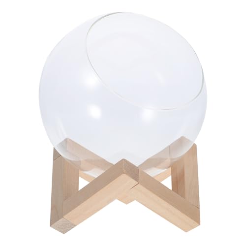 Gogogmee Rundes Glas Terrarium mit Holzständer Transparenter Pflanzentopf für Sukkulenten Bonsai und Hydrokultur Dekoratives Glasgefäß für Wohn Bürodeko Gogogmee Rundes Glas Terrarium mit Holzständer Transparenter Pflanzentopf für Sukkulenten Bonsai und Hydrokultur Dekoratives Glasgefäß für Wohn Bürodeko von Gogogmee