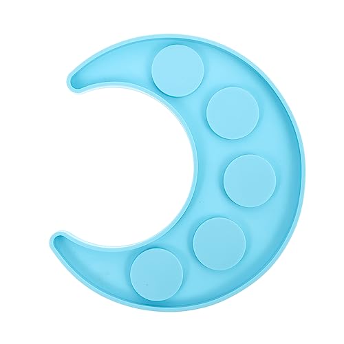 Gogogmee Silikonform DIY Mond Weinglashalter Fach Silikon Gießform für Kerzenhalter Untersetzer Tablett Transparente Flexible Gießformen für Wohnraumdekoration und Bastelprojekte von Gogogmee