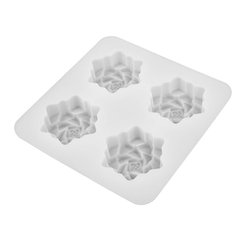 Gogogmee Silikonform DIY Seifen Kerzengießen Flexible Transparente Blumenform Wiederverwendbar Langlebig Einfache Reinigung Praktische Gießform für Handgemachte Seife und Kerzen von Gogogmee