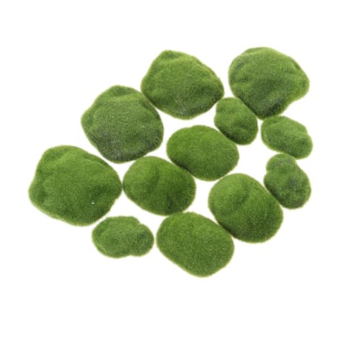Gogogmee Simulation Moossteine Unregelmäßige Grüne Steine für DIY Mikro Landschaften Terrarien und Kunstpflanzen Deko Falsches Moos für Garten und Bastelprojekte von Gogogmee