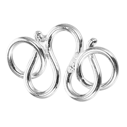 Gogogmee Sterlingsilber Schmuckverschluss Mittelgroß mit Rundring Verschluss für Halsketten und Armbänder Feine Politur Langlebig und Vielseitig für DIY Schmuckherstellung von Gogogmee
