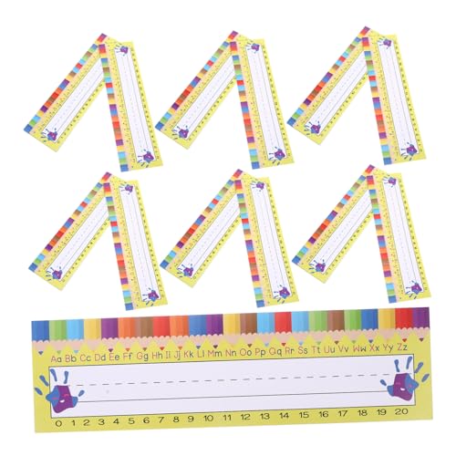 Gogogmee Teiliges Beschreibbarer Papier Nameplates für Klassenzimmer Schüler Labels Dekorative Schreibtisch Namensschilder Einfach zu Verwenden für Schule und Büro von Gogogmee