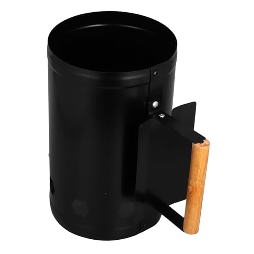 Gogogmee Thickened Brennfass mit Holzgriff Feuerstarter Barrel für Outdoor Grill Camping Holzkohleanzünder mit Luftlöchern und Hitzeschutz für Sicheres Anzünden Zufällige von Gogogmee