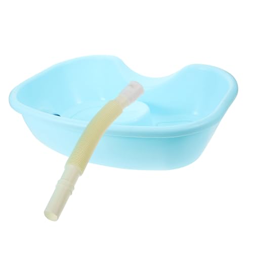 Gogogmee Tragbares Haarwaschbecken aus Robustem Abs mit Abflussschlauch Leichtes Shampoo Becken für Bettlägerige Senioren Schwangere Komfortablen Haarwäsche im Bett zu Hause von Gogogmee