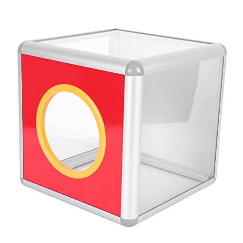 Gogogmee Transparente Fundraising box aus Aluminiumlegierung mit Schloss Mittlere Wiederverwendbare Spenden Abstimmungsbox für Büro Schule Öffentliche Veranstaltungen von Gogogmee