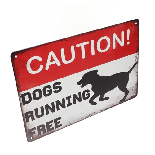 Gogogmee Vintage Metall Warnschild Vorsicht Hund für Garten und Einfahrt Wetterfestes Blechschild mit Vorgebohrten Löchern zur Einfachen Befestigung Langlebige Hundewarnung im Retro Stil Gogogmee Vintage Metall Warnschild Vorsicht Hund für Garten und Einfahrt Wetterfestes Blechschild mit Vorgebohrten Löchern zur Einfachen Befestigung Langlebige Hundewarnung im Retro Stil von Gogogmee