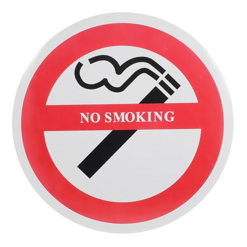 Gogogmee Vintage No Smoking Schild Rund Wetterfestes Rauchverbot Warnschild Robustes Metallmaterial Einfach Montierbar für Restaurant und Geschäft Innenbereich von Gogogmee