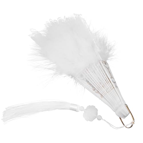 Gogogmee Vintage Spitzenfächer Faltbarer Handfächer Damen mit Zartem Spitzenbesatz und Quaste Leichter Retro Handventilator für Hochzeit Party Tanz und Fotografie Kühlend und Dekorativ von Gogogmee