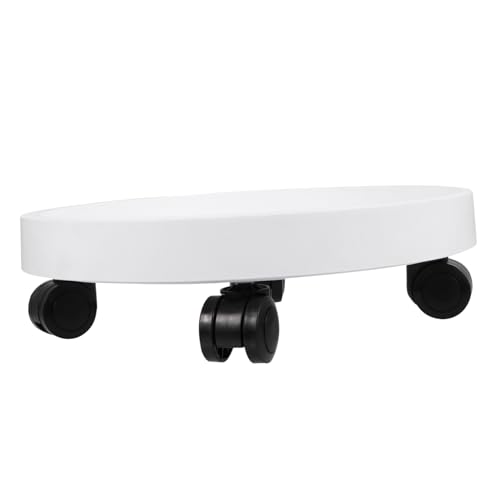 Gogogmee Wheeld Pot Stand mit Dicker Konstruktion und Rädern Stabiler Blumentopf Untersetzer für Garten Balkon Terrasse Belastbar Flexibel und Praktisch Weiß Drehbar von Gogogmee