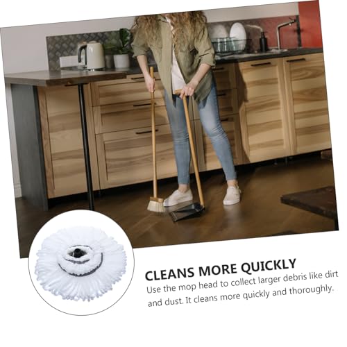 Gogogmee Wischmopp Ersatzkopf aus Saugfähigem Material Wasserabsorbierender Reinigungskopf für Haushalt Rotierender Mopkopf mit Auswringfunktion Langlebig und Schonend für Böden Einfach zu von Gogogmee