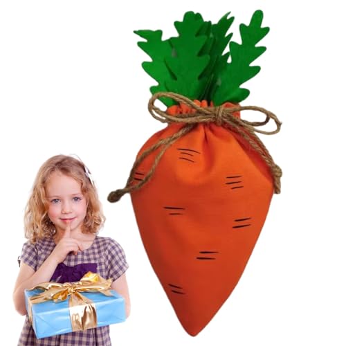 Gohemsun Geschenktasche für Ostern, Karottenbeutel, Karottenbeutel für Leckereien – Tasche für Osterkörbe, Verpackung für Süßigkeiten von Gohemsun