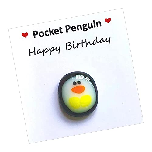 Gohemsun Pocket Penguin Hug, Niedlich Glas Eine Kleine Taschen Pinguin Umarmung mit Ermutigend Ermutigend Grußkarte, Motivationsgeschenke, Trost Geschenke, Besondere Ermutigung von Gohemsun