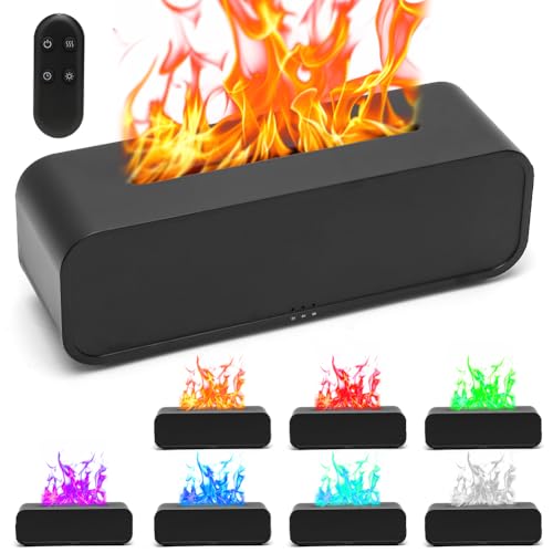 Flammen Aroma Diffuser, 7-Farben-Licht Diffuser Ätherische Öle, Luftbefeuchter Flame Diffuser Humidifier DuftöL Diffuser für Kinder, Zuhause Büro, Raumduft oder Yoga, Wasserlose Abschaltautomatik Flammen Aroma Diffuser, 7-Farben-Licht Diffuser Ätherische Öle, Luftbefeuchter Flame Diffuser Humidifier DuftöL Diffuser für Kinder, Zuhause Büro, Raumduft oder Yoga, Wasserlose Abschaltautomatik von Gohytal