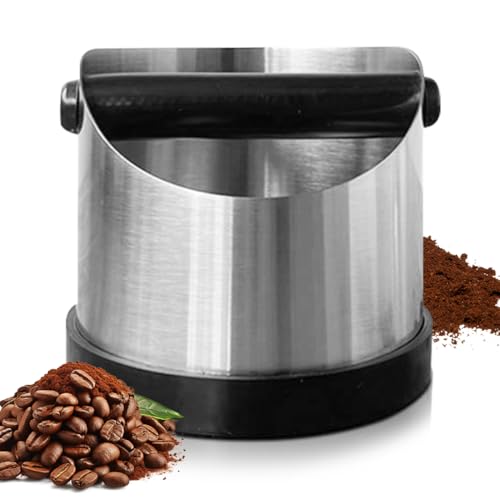 Gohytal Abklopfbehälter für Siebträger, Knock Box Edelstahl Kaffee Abschlagbox für Kaffeesatz Kaffeemaschine Abschlagbox Kaffeebohnen Behälter Abschlagbehälter für dein Barista Zubehör Barista Zubehör von Gohytal