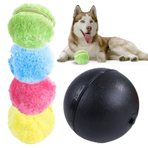 Gohytal Active Rolling Ball für Hund, Interaktives Hundespielzeug, Selbstrollender Ball Hund, Automatischer Rollender Ball Intelligent Haustier Elektrischer Kleine Spielzeugball von Gohytal