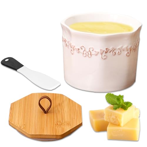 Gohytal Butterdose Keramik, Französische Butterdose mit Deckel, Butterdose mit Multifunktionales Buttermesser, Butterglocke für Weiche und Frische Butter, Butterbox für Haushalt und Küche Gohytal Butterdose Keramik, Französische Butterdose mit Deckel, Butterdose mit Multifunktionales Buttermesser, Butterglocke für Weiche und Frische Butter, Butterbox für Haushalt und Küche von Gohytal