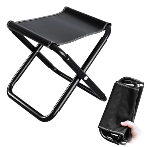 Gohytal Portable Folding Stool, 30 cm Camping Stool, Fußhocker Outdoor, Camping Hocker, Portable Folding Stool, Hocker Outdoor, Campinghocker Faltbar with Storage Bag von Gohytal