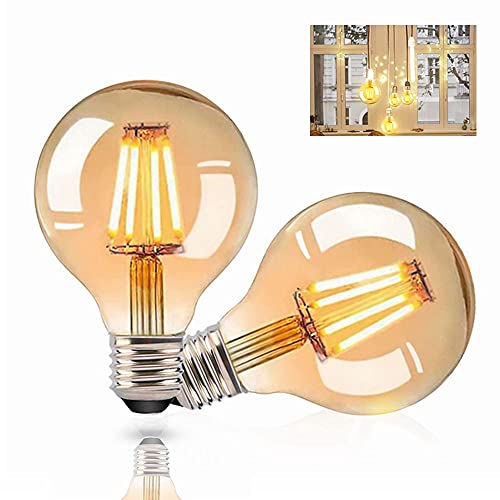 Gohytal Edison Vintage Glühbirne, LED Vintage Glühbirne E27 4W Warmweiss Dekorative Antike LED Glühlampe 2700K Warmweiß Antike Glühbirne Retro Beleuchtung Ideal für Haus Restaurant Café, Bar (2 Stück) von Gohytal