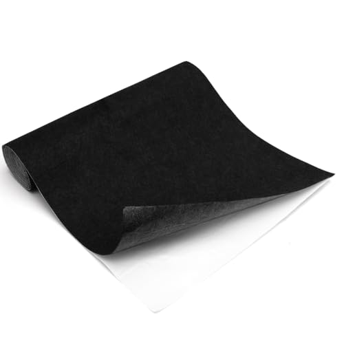 Gohytal Filz Selbstklebend Schwarz 1mm, Klebefilz Selbstklebend Meterware, Klebefilz Selbstklebend, Selbstklebendes Selbstklebender Filz 1mm für Weihnachtsbasteleien Stühle Möbel Bodenschutz von Gohytal