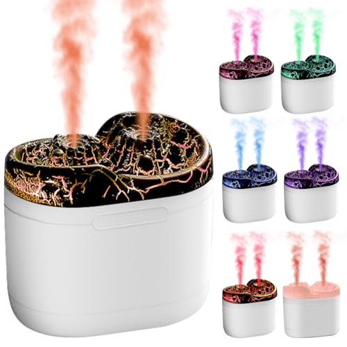 Gohytal Vulkan Luftbefeuchter, Aroma Diffuser Ätherisches Öl Duft Diffusor 1200ml, Luftbefeuchter Humidifier DuftöL Diffuser, Aromatherapie Diffusor für ätherische Öle, Diffusor für Zuhause Büro Yoga von Gohytal