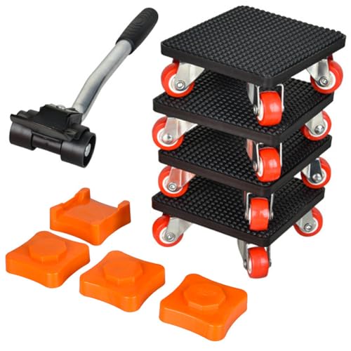 Möbel Transportroller Set, 9 Stück Möbel Gleitsystem, Schwerer Möbeltransporter mit Verlängerungsstange und 4 Möbelroller, 360 Grad drehbar möbeltransportrollen Umzugshelfer Werkzeugset zum Möbelumzug Möbel Transportroller Set, 9 Stück Möbel Gleitsystem, Schwerer Möbeltransporter mit Verlängerungsstange und 4 Möbelroller, 360 Grad drehbar möbeltransportrollen Umzugshelfer Werkzeugset zum Möbelumzug von Gohytal