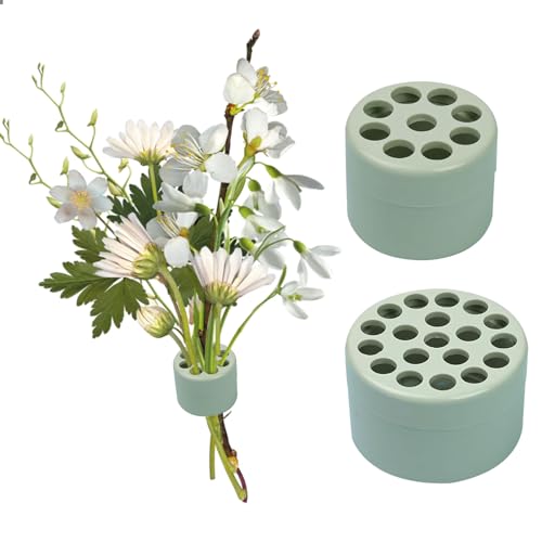Goiern 2 Stücke Ikebana-Stielhalter, Spiral-Stielhalter für Vasen, Spiralblumenstielhalter, Ikebana-Stielhalter, Ring, Blumenstrauß, DIY-Blumenarrangement(Klein+Groß) von Goiern