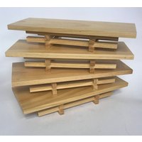4Er Set Holz Tablett/ Ständer 13x5" - Ikebana, Skulptur, Blumenvase von GoingMarbyls