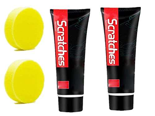 Kratzfreies Kochfeld-Kratzer-Entferner-Polierwachs, Scratch Free Stove Top Scratch Remover, Kochfeld-Reinigungsset, Multipurpose Cooktop Cleaner with Sponge, für Küchengeräte und Autowartung (2pcs) von Gokame