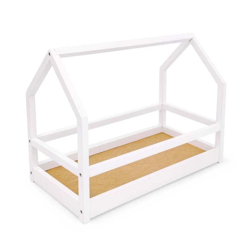 Goki Puppenbett Kinderbett Giebeldach Weiß Holz Puppenmöbel Zubehör Dach B-Ware von Goki