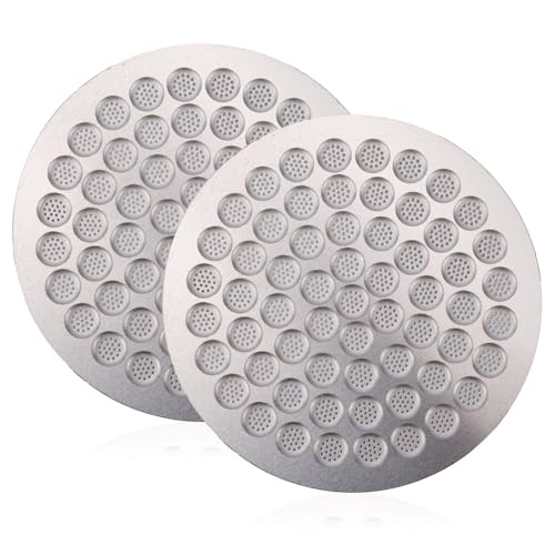 2 Stück Espresso Pucksieb, 53mm Edelstahl Kaffee Siebträger Pucksieb 0,8mm Dicke Wiederverwendbares Kaffeemaschinenzubehör Kompatibel mit Breville (Silber) von Goktvai