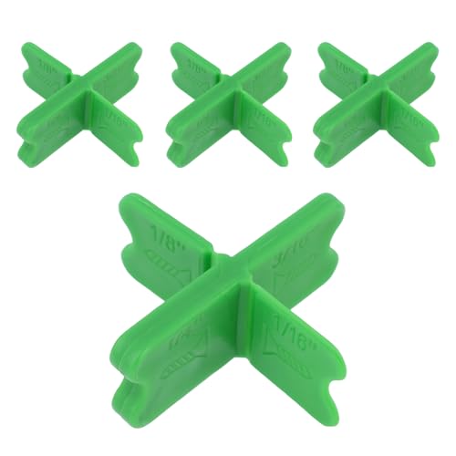 Goktvai 4 Stück Abstandshalter für Terrassendielen, Verschiedene Stärken 1/16" 1/8" 3/16" 1/4" Deck Abstandshalter Werkzeug aus Druckimprägniertem Holz und Verbundbelägen (Grün) von Goktvai