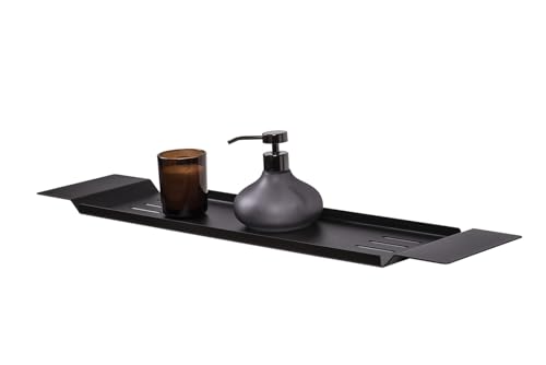 Badregal | Duschregal | Badewannenablage im Loft-Stil - pulverbeschichtetes Aluminium - Regal für die BadewanneZOE (Schwarz) von Gold Label