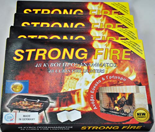 Gold-Line Anzündwürfel Strong Fire Kaminanzünder Kohle-Anzünder BBQ-Grillanzünder Ofenanzünder (576) von Gold-Line