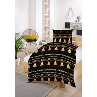Gold-Line Bettwäsche "Gold-Line Bed - Goldenes Glockenmotiv", besonders weich und anschmiegsam von Gold-Line