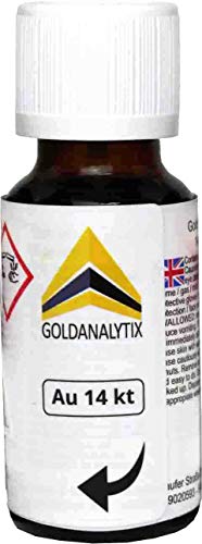 GOLDANALYTIX Prüfsäure Gold 14 Karat (585) - Probiersäure für den Gold-Test – Zuverlässig und schnell Gold testen von Goldanalytix
