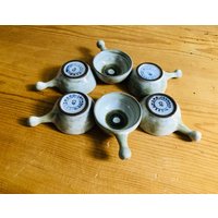 6Er Set Kunsthandwerk Original Gerda Heuckeroth I Ceramano Tique Keramik Midcentury Handmade German Pottery von GoldBande