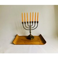 Frieden Schöner Kerzenhalter I Menora Lichterfest Kunsthandwerk Lebensbaum Messing Leuchter 7-Armig von GoldBande