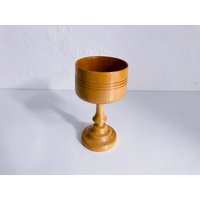 Großer Holz Ständer I Pokal Schmuckschale Kerzenständeri Skandi Boho Seventies Vintage von GoldBande