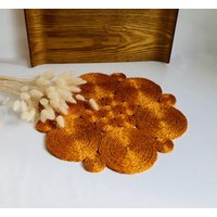 Leuchtend Schönes Großes Tischset in Goldorange I Retro Untersetzer Unterleger True Vintage 1970Er Leuchtend Schönes Großes Tischset in Goldorange I Retro Untersetzer Unterleger True Vintage 1970Er von GoldBande
