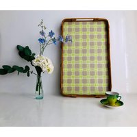 stilvoll Und Fröhlich Servieren I Original Mkn Tablett Veb Möbelkombinat Nord Bambus Rattan Weide Seventies von GoldBande