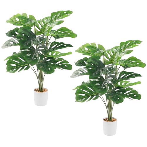 GoldOars 2 Stück Kunstpflanze Monstera im Topf Fake Plant Große 75cm Splitphilo-Pflanze Wie Echt Künstliche Tropische Palme für Haus Garten Büro Deko GoldOars 2 Stück Kunstpflanze Monstera im Topf Fake Plant Große 75cm Splitphilo-Pflanze Wie Echt Künstliche Tropische Palme für Haus Garten Büro Deko von GoldOars