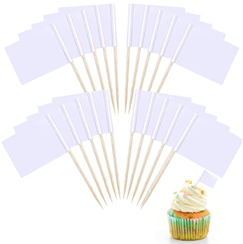 GoldOars 200Pcs dekorative Zahnstocher, Flaggen mit Cocktail Cupcake Zahnstocher Obst Sticks für Cupcake Toppers Party Kuchen Zubehör von GoldOars