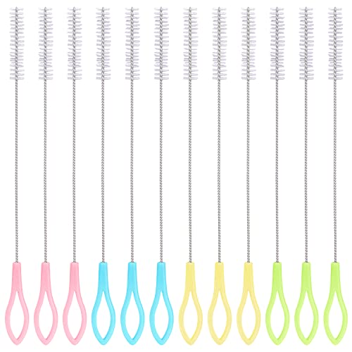 12 Stück Strohhalm Reinigungsbürste Flaschenbürste GoldRock Strohhalm Bürste, Milchschlauchbürste, Flaschenreiniger Bürste zum Reinigen, Kleine Bürste für Strohhalme Reagenzglas, Flaschenbürste Dünn von GoldRock