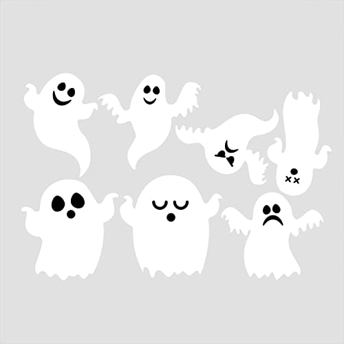 GoldRock 42 Stück Halloween Geist Deko Wandaufkleber 7 verschiedene Größen Wasserdichtes PVC Gruseliges Schwarzes Abnehmbarer Geist DIY Halloween Dekorationsset für Fensterdekorationen GoldRock 42 Stück Halloween Geist Deko Wandaufkleber 7 verschiedene Größen Wasserdichtes PVC Gruseliges Schwarzes Abnehmbarer Geist DIY Halloween Dekorationsset für Fensterdekorationen von GoldRock