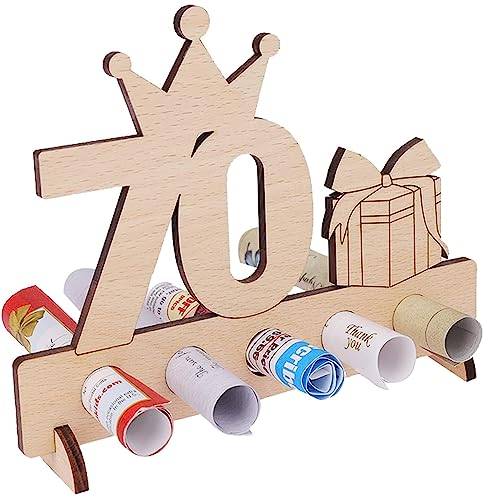 GoldRock Geschenk zum 70 Geburtstag Mann Frau, Geldgeschenke Verpackung 70. Geburtstag Frau,Geldgeschenke Geburtstag Holz,Geschenke für 70 Geburtstag/Jubiläum Mann,70 Geburtstag Deko,Schild Gästebuch von GoldRock