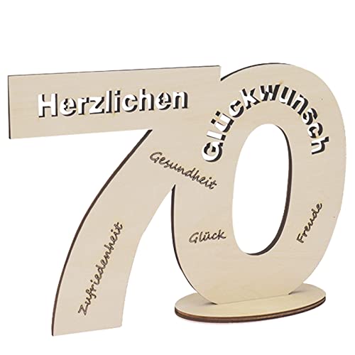 GoldRock Geschenk zum 70 Geburtstag Mann Frau, Geldgeschenke Verpackung 70. Geburtstag Frau,Geldgeschenke Geburtstag Holz,Geschenke zum 70. Geburtstag Mann,70 Geburtstag Deko,Schild Gästebuch Jubiläum von GoldRock