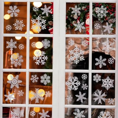 GoldRock Glitzer Schneeflocken Weihnachtsdeko Fenster Silber, 54 Stück Fensterbilder Weihnachten Selbstklebend Groß, Weihnachten Deko Fenster Aufkleber,Schneeflocke Weinachtsdekorationen Winter Window GoldRock Glitzer Schneeflocken Weihnachtsdeko Fenster Silber, 54 Stück Fensterbilder Weihnachten Selbstklebend Groß, Weihnachten Deko Fenster Aufkleber,Schneeflocke Weinachtsdekorationen Winter Window von GoldRock