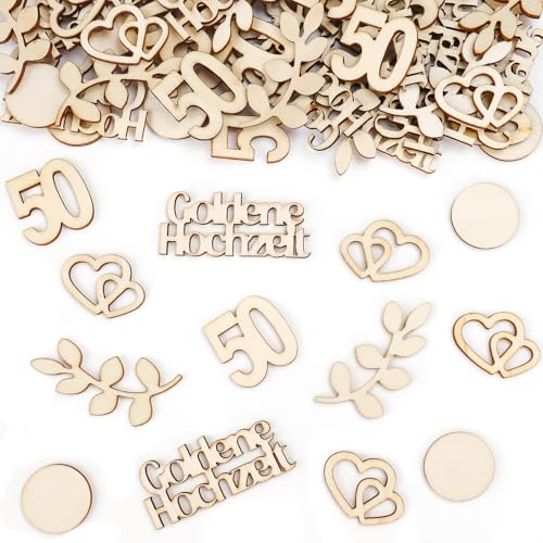 GoldRock Holz Konfetti Goldene Hochzeit Deko Groß 2,5-5,5cm, 100 Stück Herzen Deko Goldene Hochzeit 50 Jahre, Tischdeko Goldenen Hochzeite Streudeko, Hochzeitsdeko Tisch,Herz Hochzeitsdekoration Streu GoldRock Holz Konfetti Goldene Hochzeit Deko Groß 2,5-5,5cm, 100 Stück Herzen Deko Goldene Hochzeit 50 Jahre, Tischdeko Goldenen Hochzeite Streudeko, Hochzeitsdeko Tisch,Herz Hochzeitsdekoration Streu von GoldRock