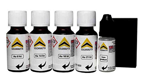 GOLDANALYTIX Gold-Prüfsäuren – Einfache Bestimmung der Karatzahl – Zuverlässig und schnell Gold testen GOLDANALYTIX Gold-Prüfsäuren – Einfache Bestimmung der Karatzahl – Zuverlässig und schnell Gold testen von Goldanalytix